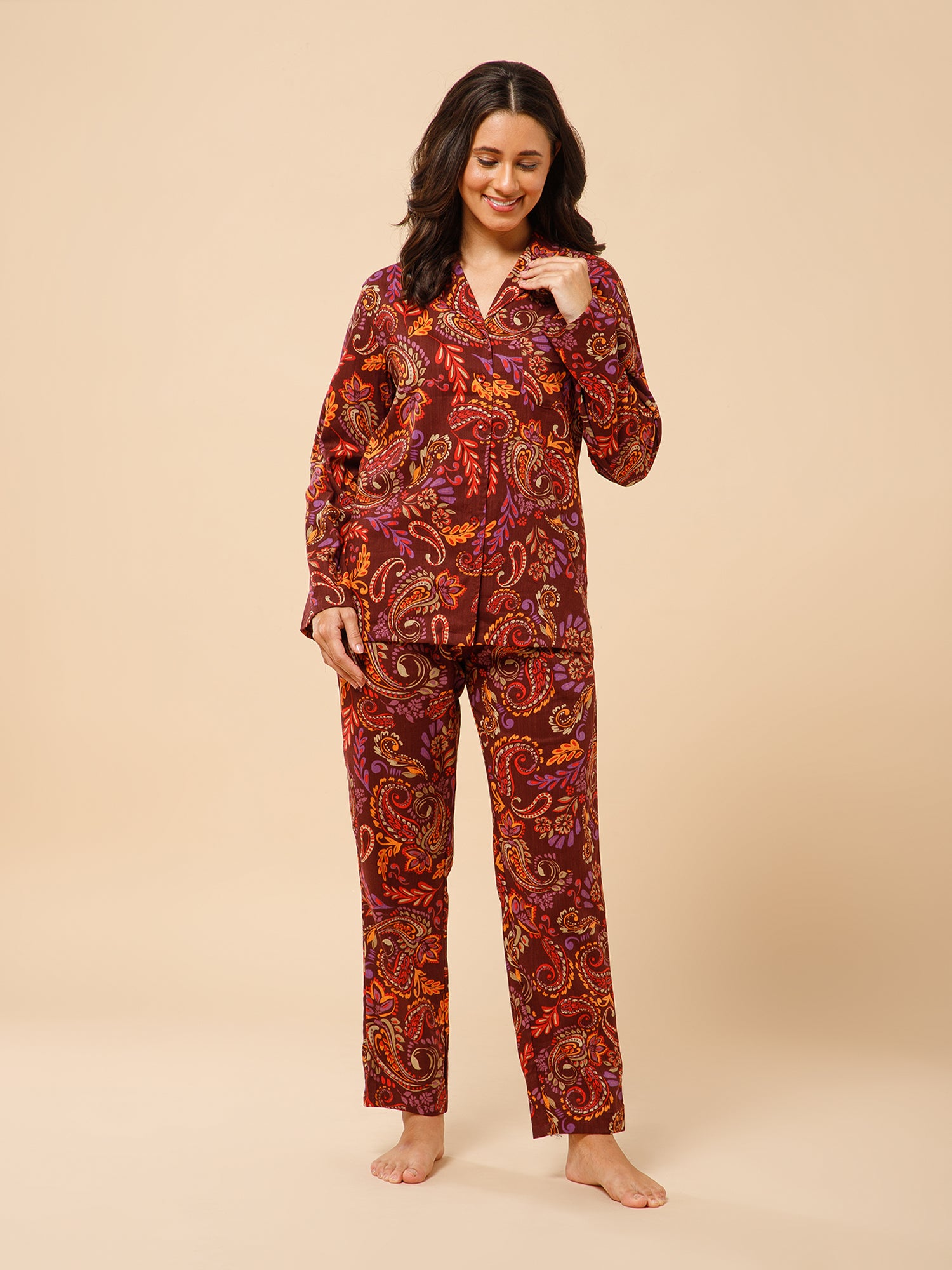 Drape in vogue Paisley Printed Lounge set