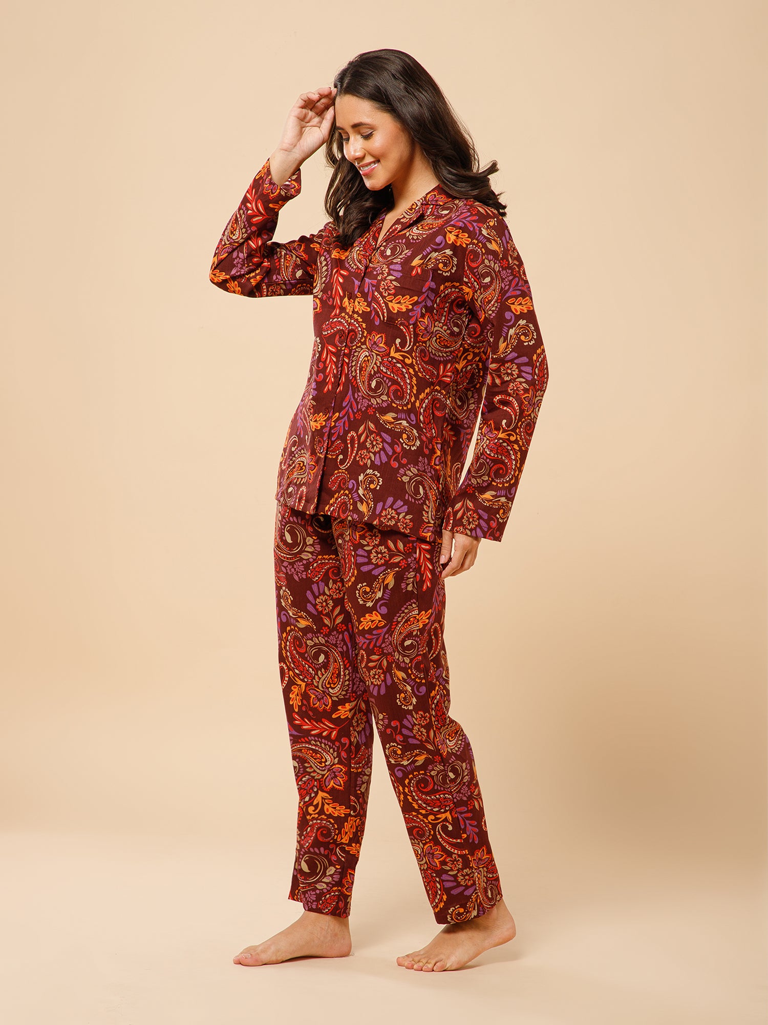 Drape in vogue Paisley Printed Lounge set