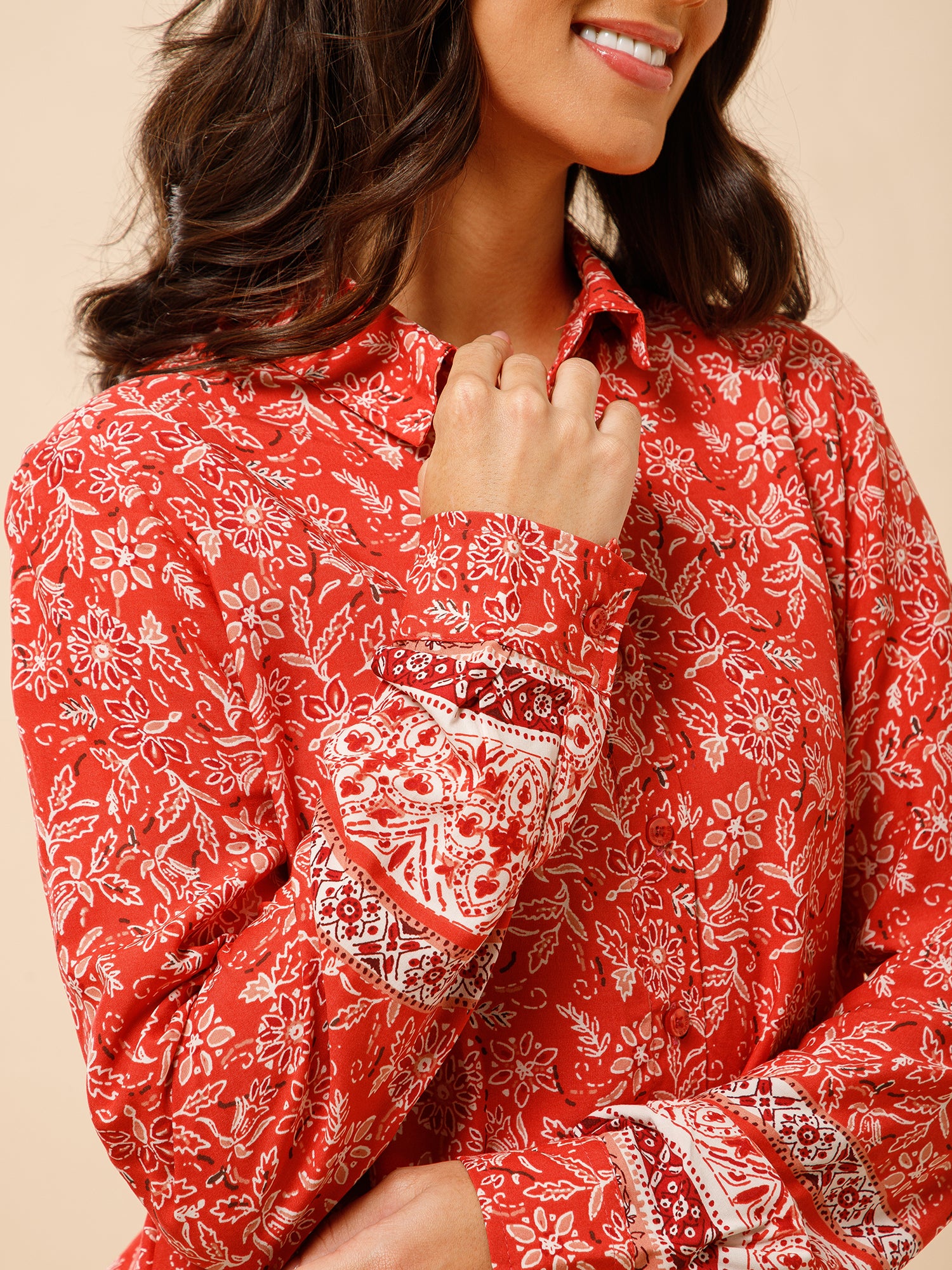 Drape in vogue Boho relaxed Fit Shirt abd Shorts Lounge Set