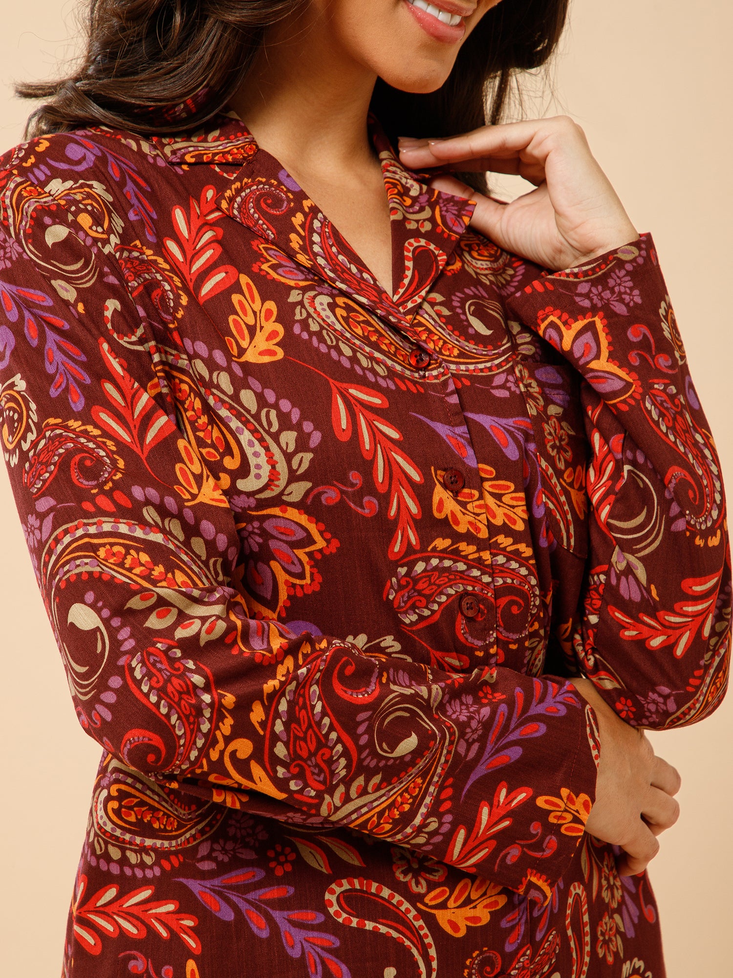 Drape in vogue Paisley Printed Lounge set