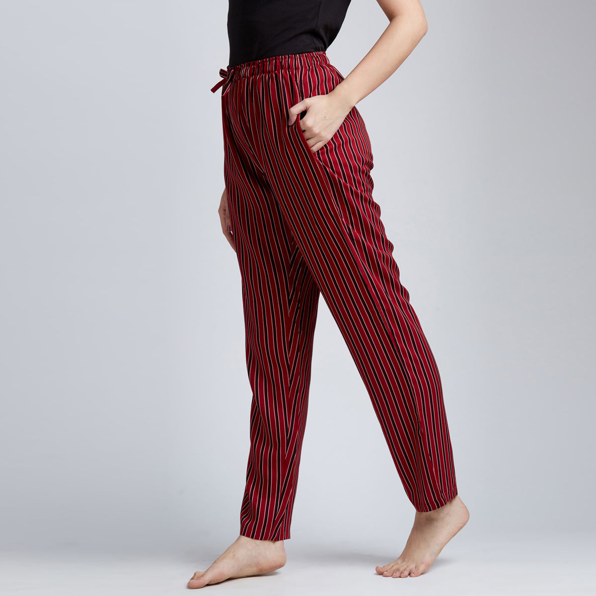Red And Black Lining Pyjama