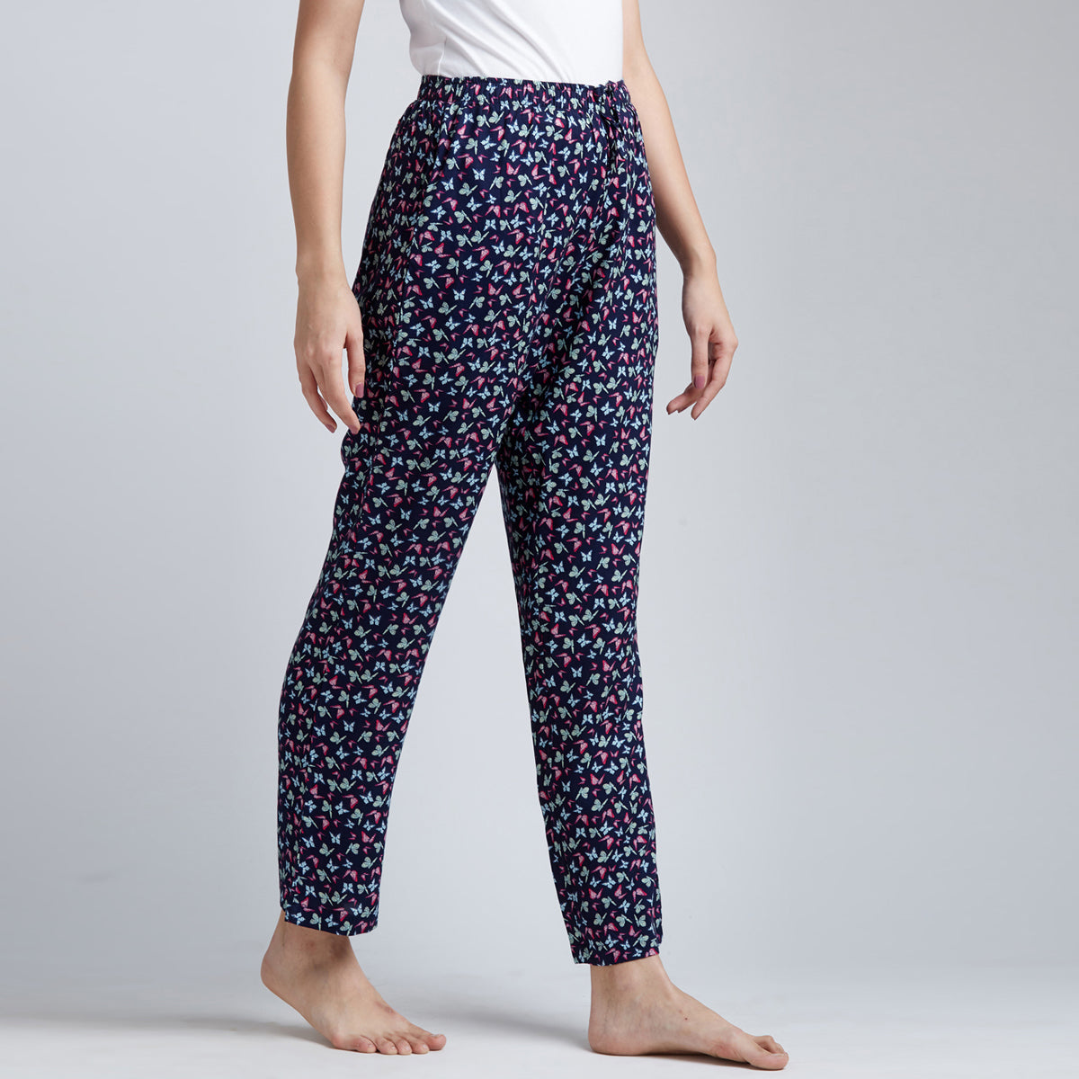 Navy Blue with Butterfly Print Pyjama