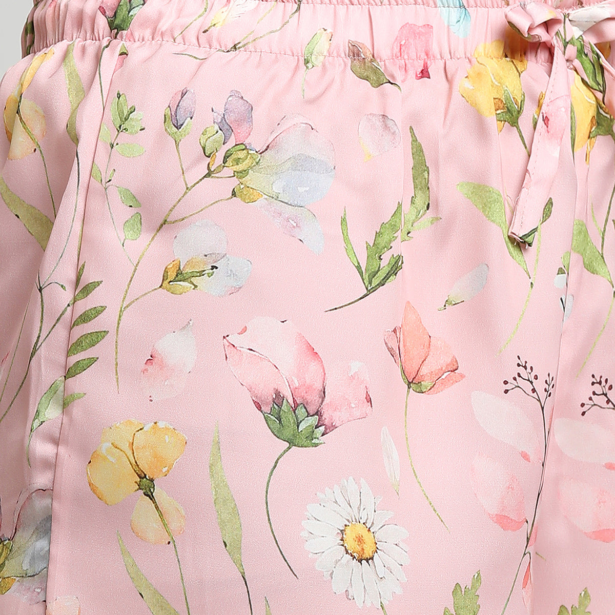 Women Pink floral print Night Suit