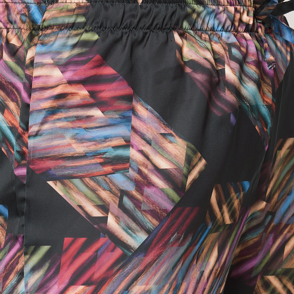 Women Black and Cream Strips with leopard print Night Suit