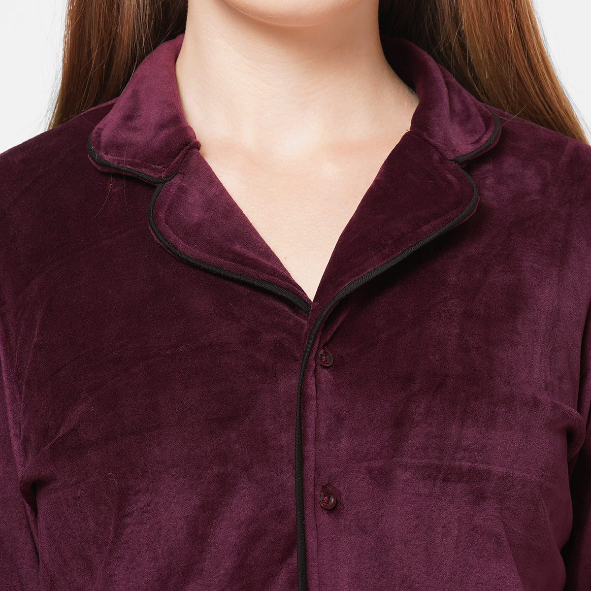 Women Black and Cream Strips with leopard print Night Suit