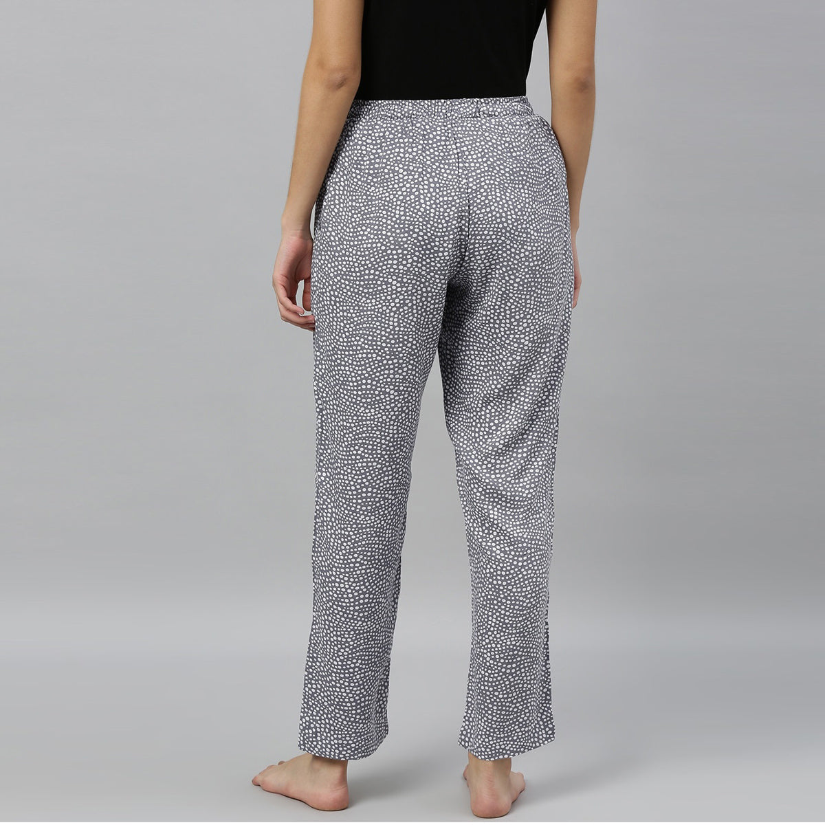 Women Grey With White Dots Pyjama