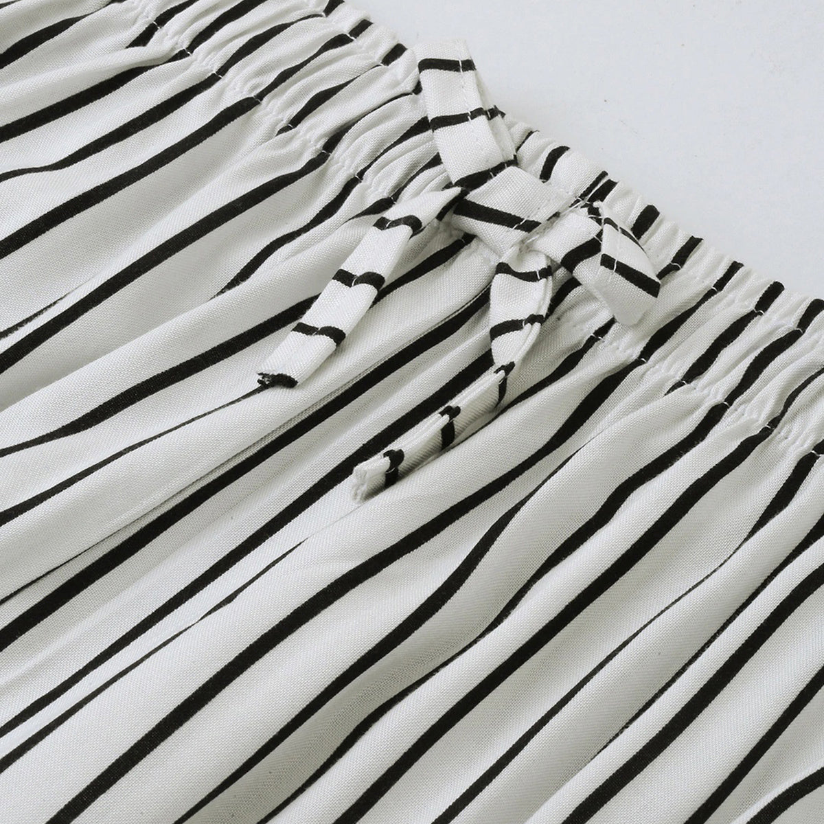 Women Black And White Lining Pyjama