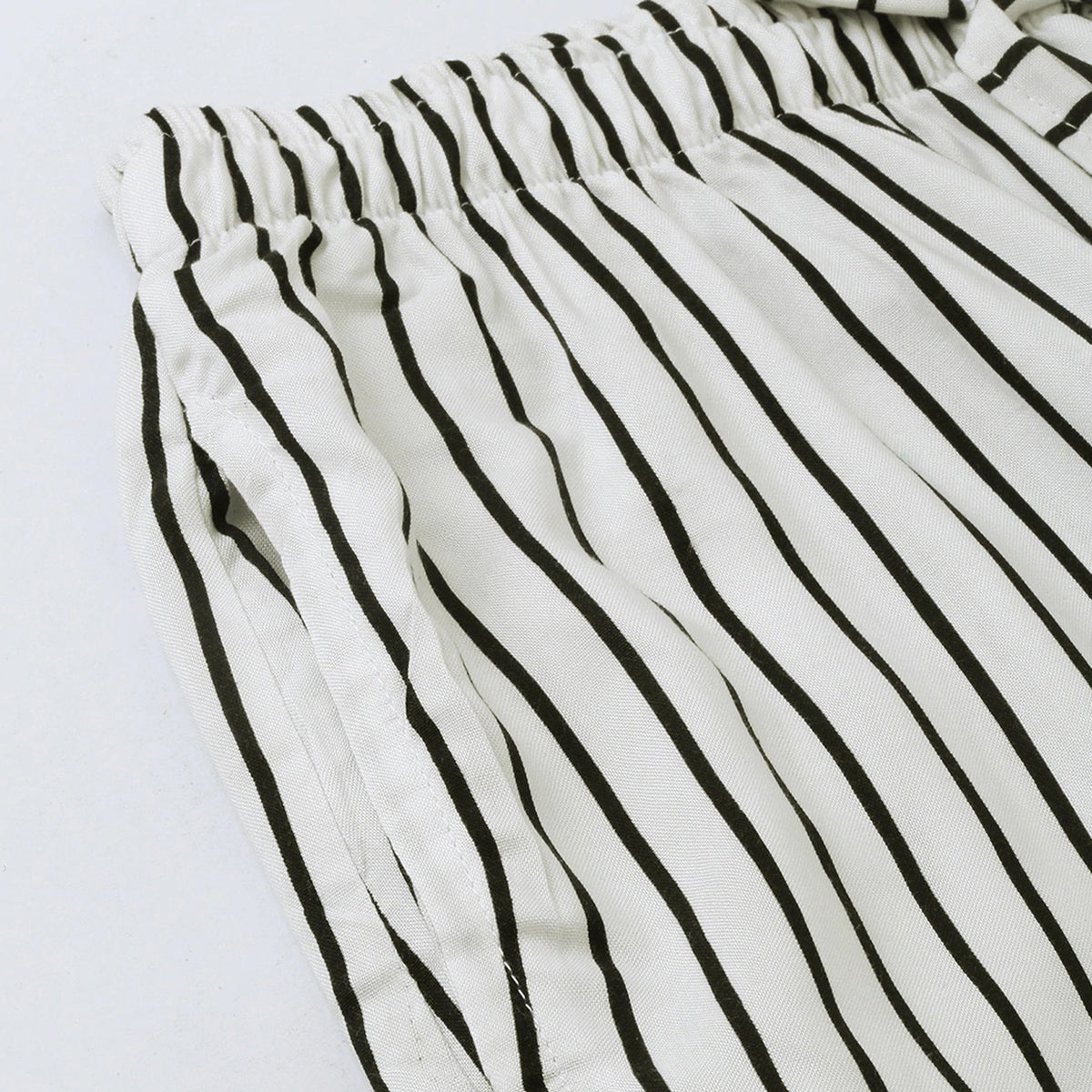 Women Black And White Lining Pyjama